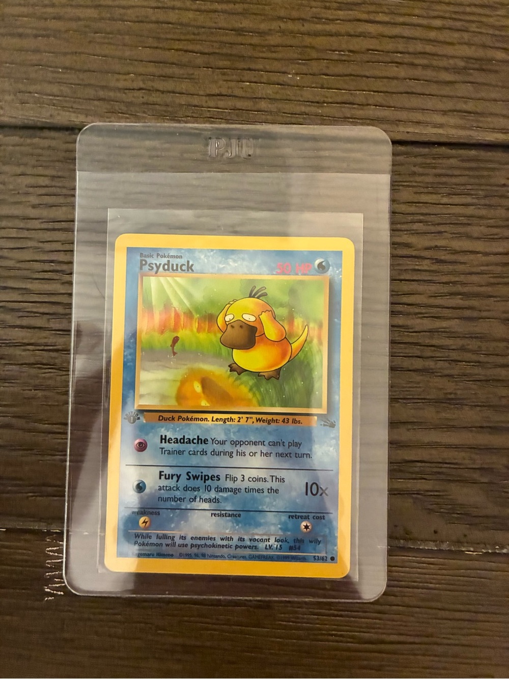 1999 1st Edition Pokemon Psyduck Card - 53/62